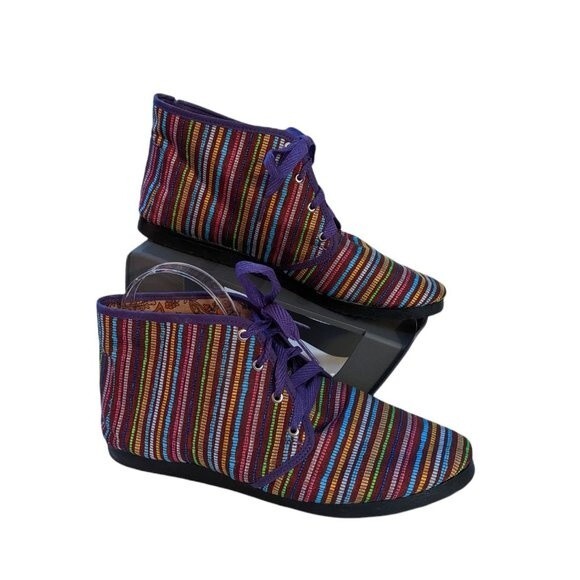 San Miguel Ankle Sneakers Men US M8.5 Flat High Top  Mexico Multicolor MX 7  W10 - Picture 1 of 11